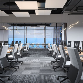 Zipp Wave Linear Suspension with Remote Power by PureEdge Lighting