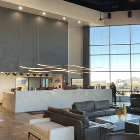 Zipp Wave Linear Suspension with Remote Power by PureEdge Lighting