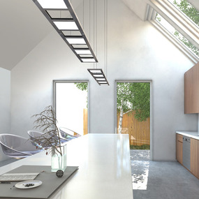 Quadra Down Light Linear Suspension by Blackjack Lighting Quadra Down Light Linear Suspension by Blackjack Lighting