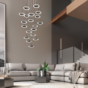 Royyo Circular Multi Light Pendant by Koncept Lighting