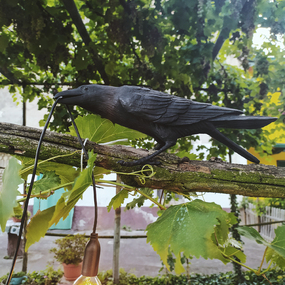 Bird Playing Outdoor Table Lamp