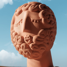 Magna Graecia Bust Man Sculpture