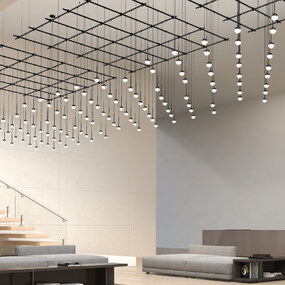 Suspenders Gridscape Pendant with Monoline Domed Ball Lights by SONNEMAN - A Way of Light