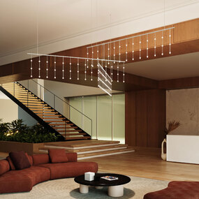 Suspenders Tri-Bar 4-Tier Chandelier with Ladder Lights