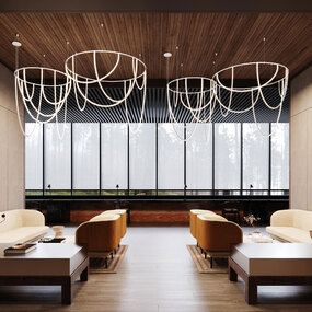 Suspenders Offset Ring Chandelier with Light Curves by SONNEMAN - A Way of Light