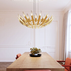 Chimes Double Angle Chandelier by SONNEMAN - A Way of Light