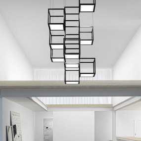 Cubix Multi-Light Vertical Pendant