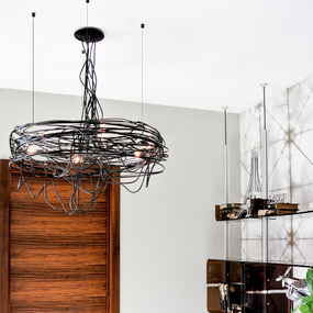Spiral Nest Chandelier by Ridgely Studio Works