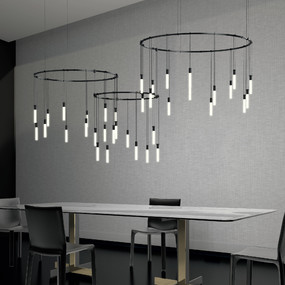 Suspenders Triple Ring Pendant with Rods by SONNEMAN - A Way of Light