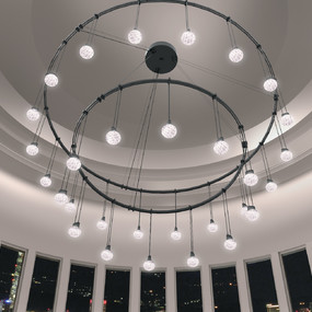 Suspenders Double Ring Pendant with Ovals by SONNEMAN - A Way of Light