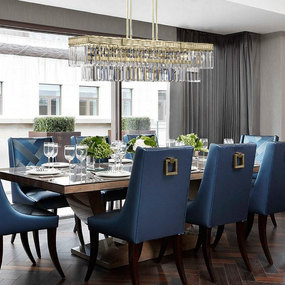 Valencia Linear Chandelier by American Brass & Crystal