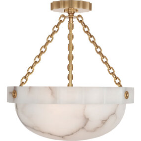 Fluted Band Semi Flush Ceiling Light