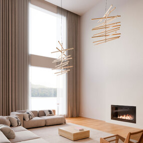 Rhythm Wood Vertical Pendant
