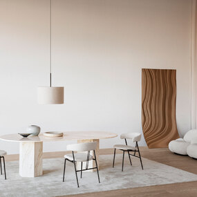 Violin Fully Upholstered Dining Chair by Gubi