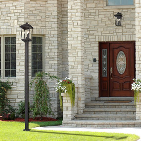 Beacon Outdoor Post Light with Square Post/Stepped Base by Z-Lite