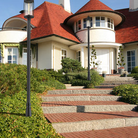 Roundhouse Outdoor Post Light with Round Post/Hexagon Base by Z-Lite