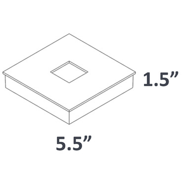 1.5 inch Square Outdoor Cover Cap