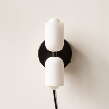 Glass Up Down Plug-In Wall Sconce | In Common With at Lightology Glass Up Down Plug-In Wall Sconce