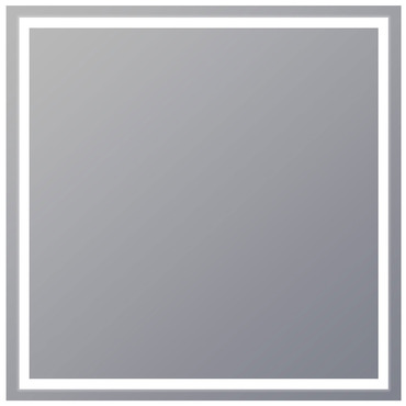 Integrity Square Lighted Mirror | Electric Mirror at Lightology Integrity Square Lighted Mirror