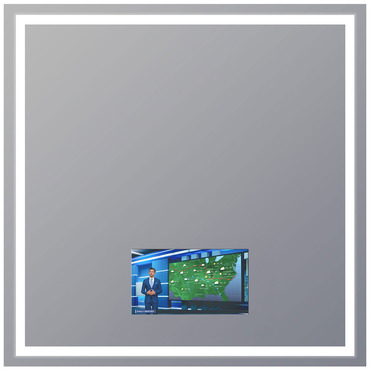 Integrity Lighted Mirror with TV | Electric Mirror at Lightology Integrity Lighted Mirror with TV