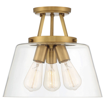 Calhoun Semi Flush Ceiling Light | Savoy House at Lightology Calhoun Semi Flush Ceiling Light