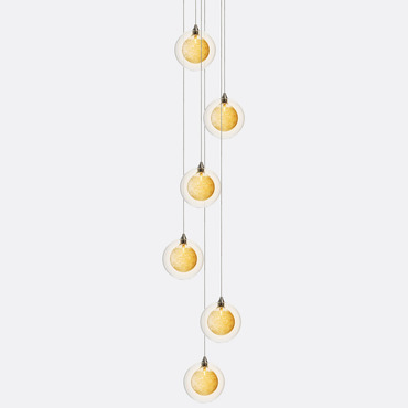 Kadur Drizzle 6-Light Round Chandelier | Shakuff at Lightology Kadur Drizzle 6-Light Round Chandelier