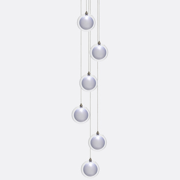 Kadur Frost 6-Light Round Chandelier | Shakuff at Lightology Kadur Frost 6-Light Round Chandelier