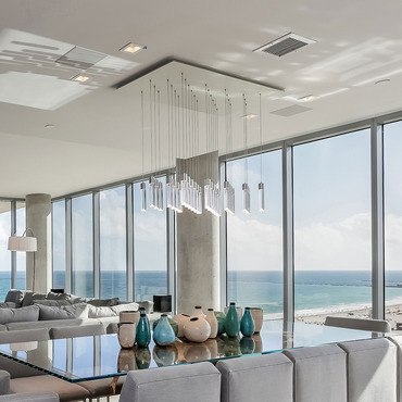 LED Linear Multi-Light Chandelier