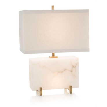 Alabaster Horizontal Block Table Lamp | John-Richard at Lightology Alabaster Horizontal Block Table Lamp