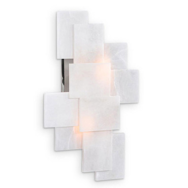 Alabaster Wall Sconce with Nod To Mondrian