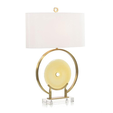 Amber Glass & Brushed Brass Table Lamp | John-Richard at Lightology Amber Glass & Brushed Brass Table Lamp