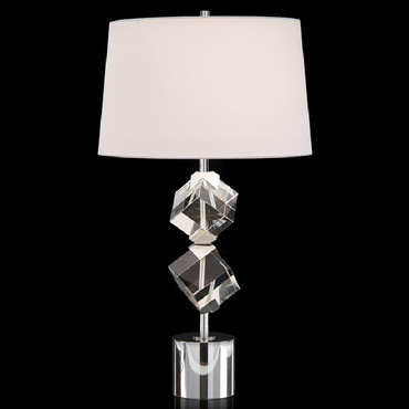 Crystal Cube Table Lamp | John-Richard at Lightology Crystal Cube Table Lamp