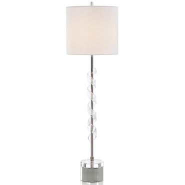 Frosted Glass Swirled Buffet Lamp