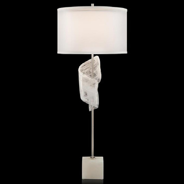 Furls Of White Buffet Lamp