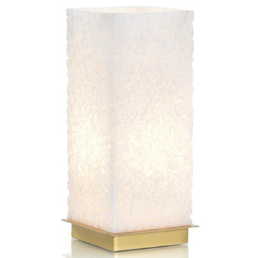 Square Carved Alabaster Table Lamp