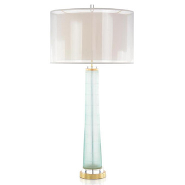 Pale Aqua and Gold Table Lamp | John-Richard at Lightology Pale Aqua and Gold Table Lamp