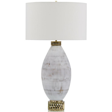 White and Cream Marbled Glass Table Lamp | John-Richard at Lightology White and Cream Marbled Glass Table Lamp