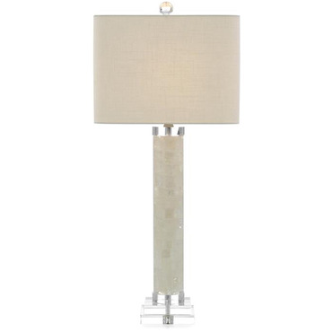 White Calcite and Quartz Table Lamp | John-Richard at Lightology White Calcite and Quartz Table Lamp