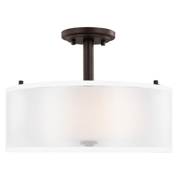 Elmwood Park Semi Flush Ceiling Light | Generation Lighting at Lightology Elmwood Park Semi Flush Ceiling Light