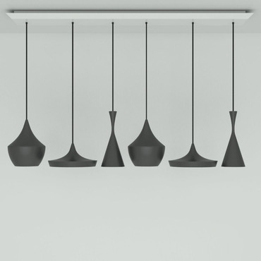Beat Range LED Linear Multi Light Pendant | Tom Dixon at Lightology Beat Range LED Linear Multi Light Pendant