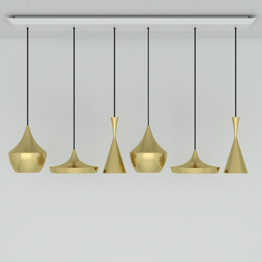 Beat Range LED Linear Multi Light Pendant | Tom Dixon at Lightology Beat Range LED Linear Multi Light Pendant