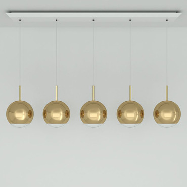 Mirror Ball Linear LED Multi Light Pendant | Tom Dixon at Lightology Mirror Ball Linear LED Multi Light Pendant