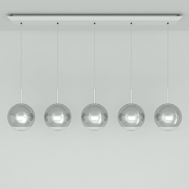 Mirror Ball Linear LED Multi Light Pendant