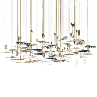 Rainforest Linear Chandelier | Castro Lighting at Lightology Rainforest Linear Chandelier