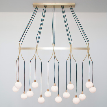 Drape Skirt Linear Chandelier | SkLO at Lightology Drape Skirt Linear Chandelier