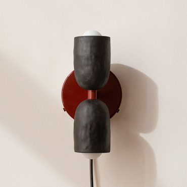 Ceramic Up Down Plug-In Wall Sconce | In Common With at Lightology Ceramic Up Down Plug-In Wall Sconce
