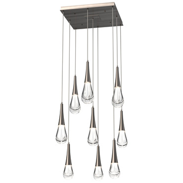Raindrop Waterfall Square Multi Light Pendant | Hammerton Studio at Lightology Raindrop Waterfall Square Multi Light Pendant