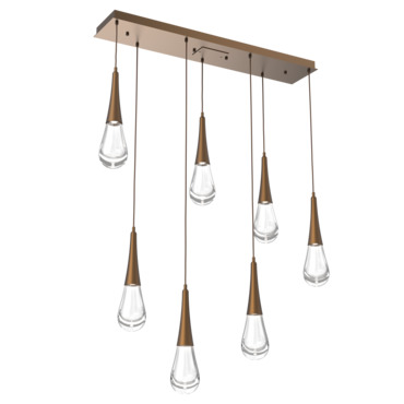 Raindrop Waterfall Linear Multi Light Pendant | Hammerton Studio at Lightology Raindrop Waterfall Linear Multi Light Pendant