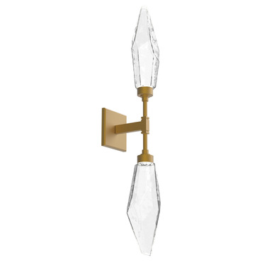 Rock Crystal Double Wall Sconce | Hammerton Studio at Lightology Rock Crystal Double Wall Sconce