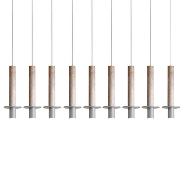 Meta Linear Nine Light Pendant | David Pompa at Lightology Meta Linear Nine Light Pendant